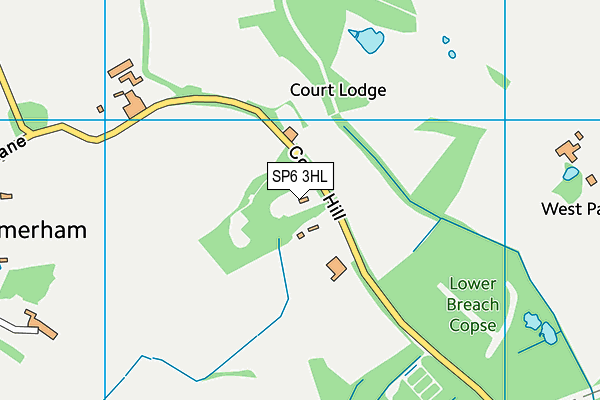 SP6 3HL map - OS VectorMap District (Ordnance Survey) SP6 3HL map - OS VectorMap District (Ordnance Survey)