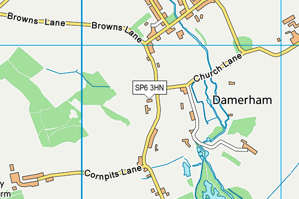 SP6 3HN map - OS VectorMap District (Ordnance Survey) SP6 3HN map - OS VectorMap District (Ordnance Survey)