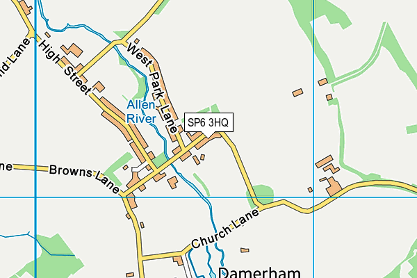SP6 3HQ map - OS VectorMap District (Ordnance Survey) SP6 3HQ map - OS VectorMap District (Ordnance Survey)
