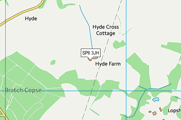 SP6 3JH map - OS VectorMap District (Ordnance Survey) SP6 3JH map - OS VectorMap District (Ordnance Survey)