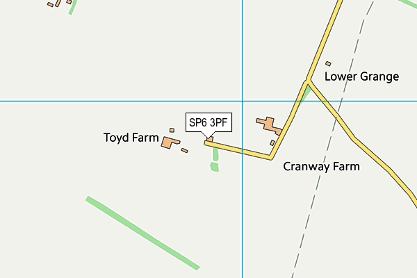 SP6 3PF map - OS VectorMap District (Ordnance Survey) SP6 3PF map - OS VectorMap District (Ordnance Survey)