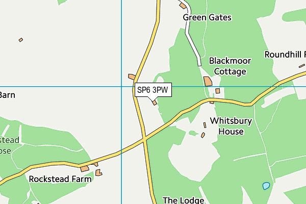 SP6 3PW map - OS VectorMap District (Ordnance Survey) SP6 3PW map - OS VectorMap District (Ordnance Survey)
