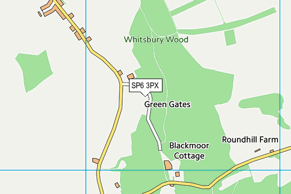 SP6 3PX map - OS VectorMap District (Ordnance Survey) SP6 3PX map - OS VectorMap District (Ordnance Survey)