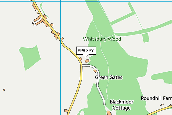 SP6 3PY map - OS VectorMap District (Ordnance Survey) SP6 3PY map - OS VectorMap District (Ordnance Survey)