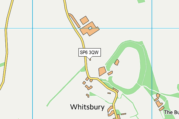 SP6 3QW map - OS VectorMap District (Ordnance Survey) SP6 3QW map - OS VectorMap District (Ordnance Survey)