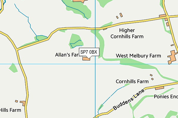 SP7 0BX map - OS VectorMap District (Ordnance Survey) SP7 0BX map - OS VectorMap District (Ordnance Survey)