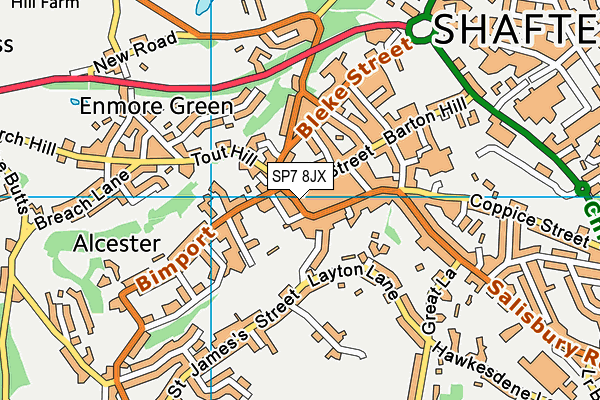 SP7 8JX map - OS VectorMap District (Ordnance Survey) SP7 8JX map - OS VectorMap District (Ordnance Survey)