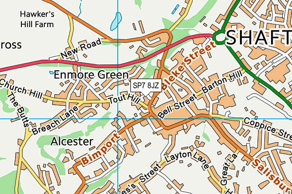 SP7 8JZ map - OS VectorMap District (Ordnance Survey)