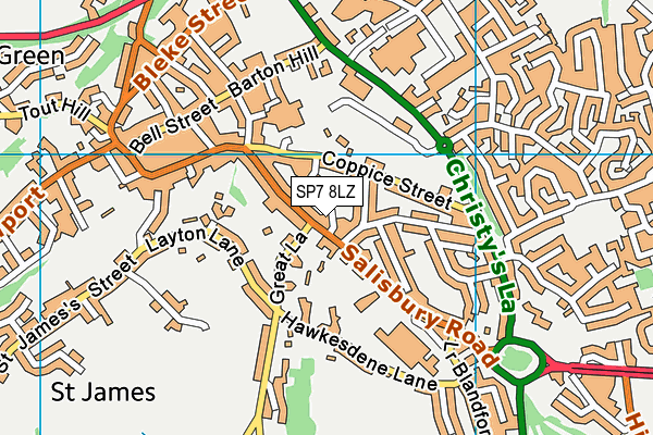 SP7 8LZ map - OS VectorMap District (Ordnance Survey) SP7 8LZ map - OS VectorMap District (Ordnance Survey)