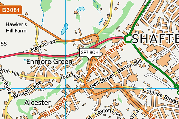 SP7 8QH map - OS VectorMap District (Ordnance Survey) SP7 8QH map - OS VectorMap District (Ordnance Survey)