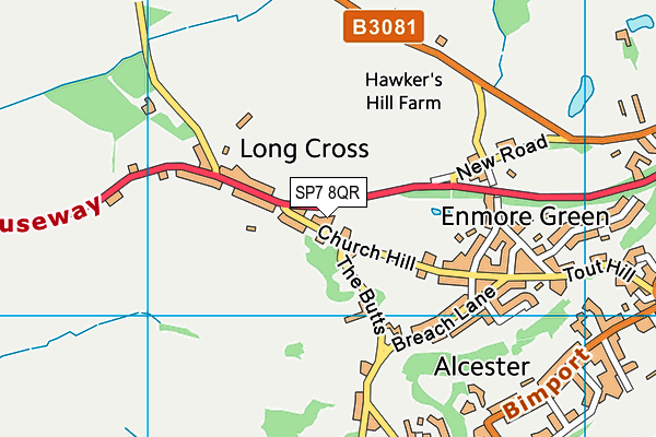 SP7 8QR map - OS VectorMap District (Ordnance Survey) SP7 8QR map - OS VectorMap District (Ordnance Survey)