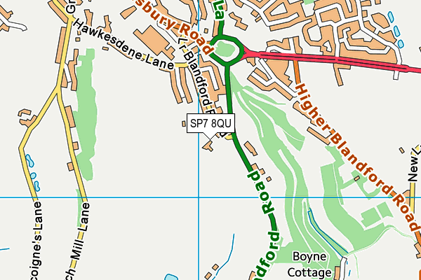 SP7 8QU map - OS VectorMap District (Ordnance Survey) SP7 8QU map - OS VectorMap District (Ordnance Survey)