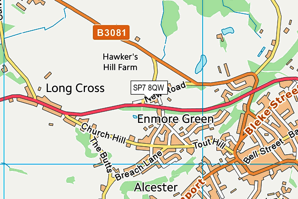 SP7 8QW map - OS VectorMap District (Ordnance Survey) SP7 8QW map - OS VectorMap District (Ordnance Survey)