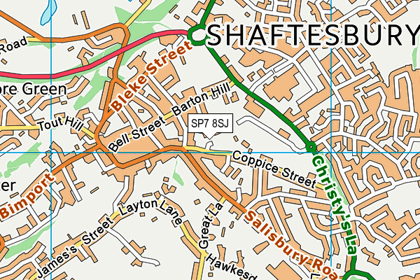 SP7 8SJ map - OS VectorMap District (Ordnance Survey) SP7 8SJ map - OS VectorMap District (Ordnance Survey)