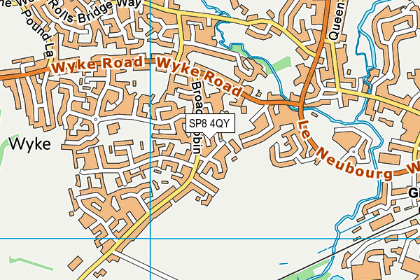 SP8 4QY map - OS VectorMap District (Ordnance Survey) SP8 4QY map - OS VectorMap District (Ordnance Survey)