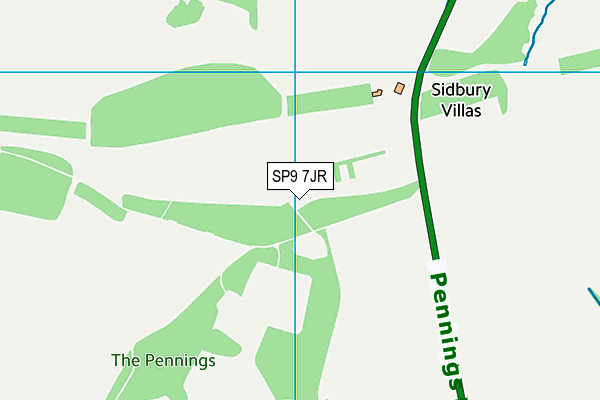 SP9 7JR map - OS VectorMap District (Ordnance Survey)