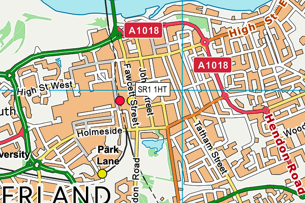 SR1 1HT map - OS VectorMap District (Ordnance Survey) SR1 1HT map - OS VectorMap District (Ordnance Survey)