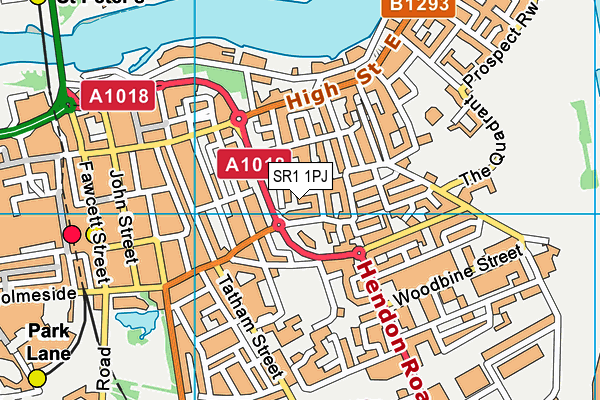 SR1 1PJ map - OS VectorMap District (Ordnance Survey) SR1 1PJ map - OS VectorMap District (Ordnance Survey)