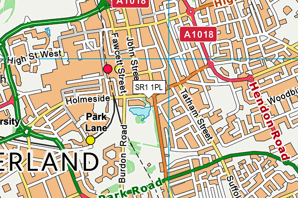 SR1 1PL map - OS VectorMap District (Ordnance Survey) SR1 1PL map - OS VectorMap District (Ordnance Survey)