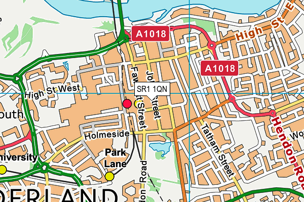 SR1 1QN map - OS VectorMap District (Ordnance Survey)