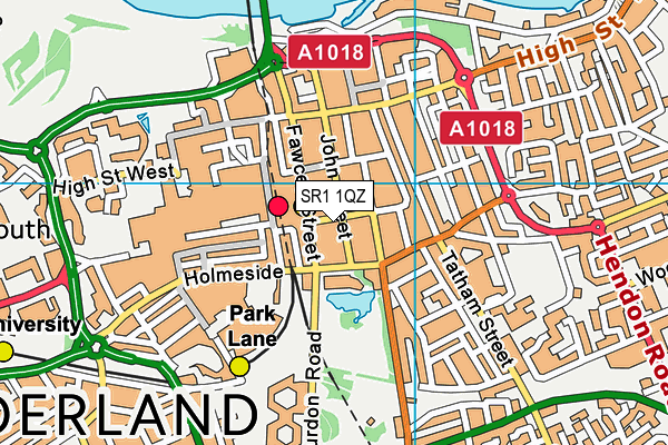 SR1 1QZ map - OS VectorMap District (Ordnance Survey) SR1 1QZ map - OS VectorMap District (Ordnance Survey)