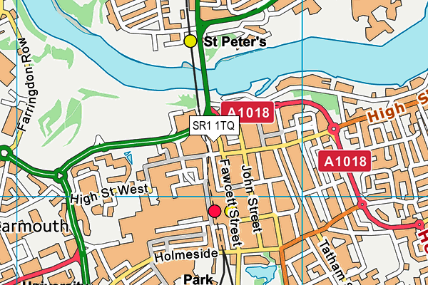 SR1 1TQ map - OS VectorMap District (Ordnance Survey)