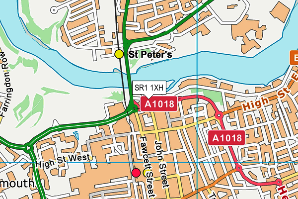 SR1 1XH map - OS VectorMap District (Ordnance Survey)