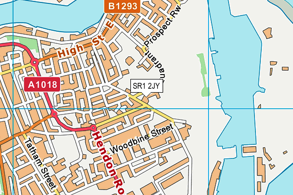 SR1 2JY map - OS VectorMap District (Ordnance Survey) SR1 2JY map - OS VectorMap District (Ordnance Survey)