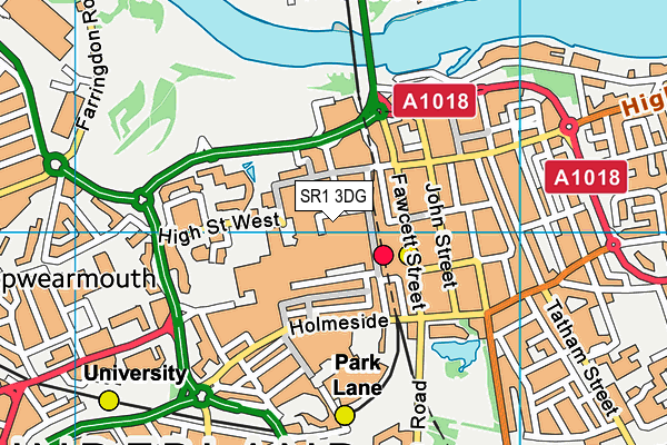 SR1 3DG map - OS VectorMap District (Ordnance Survey) SR1 3DG map - OS VectorMap District (Ordnance Survey)