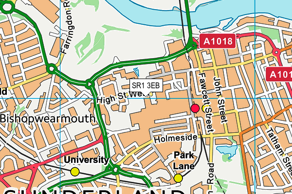 SR1 3EB map - OS VectorMap District (Ordnance Survey) SR1 3EB map - OS VectorMap District (Ordnance Survey)