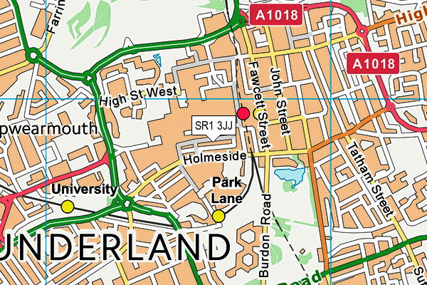 SR1 3JJ map - OS VectorMap District (Ordnance Survey) SR1 3JJ map - OS VectorMap District (Ordnance Survey)