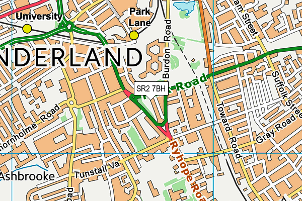 SR2 7BH map - OS VectorMap District (Ordnance Survey) SR2 7BH map - OS VectorMap District (Ordnance Survey)