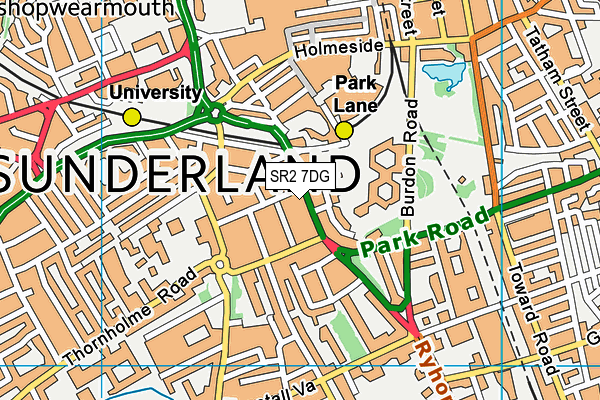 SR2 7DG map - OS VectorMap District (Ordnance Survey) SR2 7DG map - OS VectorMap District (Ordnance Survey)