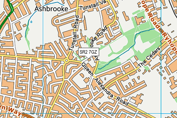 SR2 7GZ map - OS VectorMap District (Ordnance Survey) SR2 7GZ map - OS VectorMap District (Ordnance Survey)
