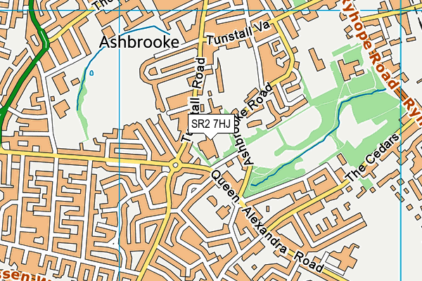SR2 7HJ map - OS VectorMap District (Ordnance Survey) SR2 7HJ map - OS VectorMap District (Ordnance Survey)