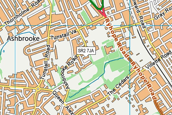 SR2 7JA map - OS VectorMap District (Ordnance Survey) SR2 7JA map - OS VectorMap District (Ordnance Survey)