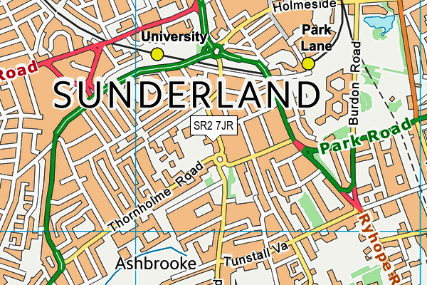 SR2 7JR map - OS VectorMap District (Ordnance Survey) SR2 7JR map - OS VectorMap District (Ordnance Survey)