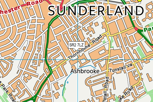 SR2 7LZ map - OS VectorMap District (Ordnance Survey) SR2 7LZ map - OS VectorMap District (Ordnance Survey)