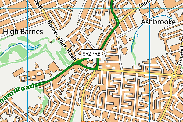 SR2 7RB map - OS VectorMap District (Ordnance Survey) SR2 7RB map - OS VectorMap District (Ordnance Survey)
