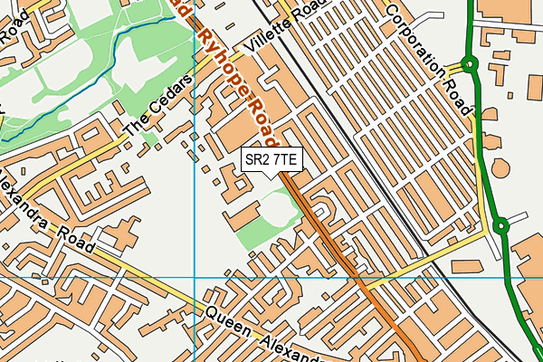 SR2 7TE map - OS VectorMap District (Ordnance Survey) SR2 7TE map - OS VectorMap District (Ordnance Survey)