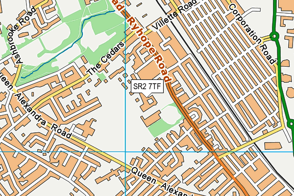 SR2 7TF map - OS VectorMap District (Ordnance Survey) SR2 7TF map - OS VectorMap District (Ordnance Survey)