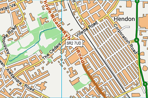 SR2 7UD map - OS VectorMap District (Ordnance Survey) SR2 7UD map - OS VectorMap District (Ordnance Survey)