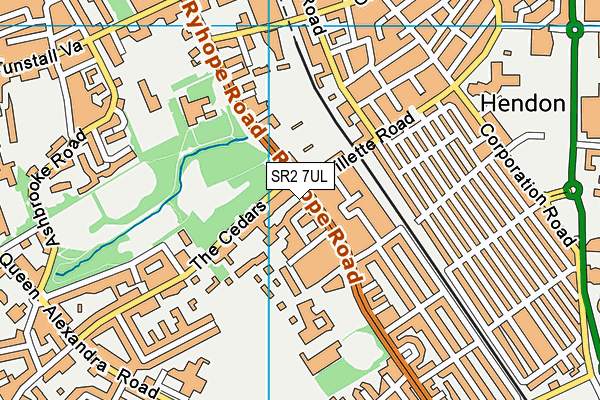 SR2 7UL map - OS VectorMap District (Ordnance Survey) SR2 7UL map - OS VectorMap District (Ordnance Survey)