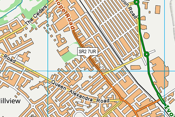 SR2 7UR map - OS VectorMap District (Ordnance Survey) SR2 7UR map - OS VectorMap District (Ordnance Survey)