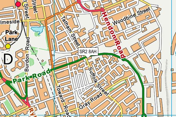 SR2 8AH map - OS VectorMap District (Ordnance Survey) SR2 8AH map - OS VectorMap District (Ordnance Survey)