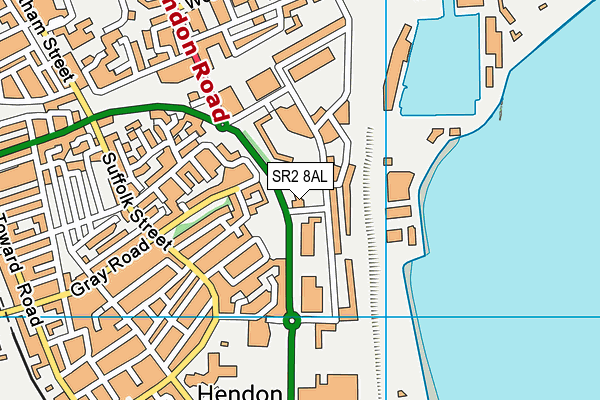 SR2 8AL map - OS VectorMap District (Ordnance Survey) SR2 8AL map - OS VectorMap District (Ordnance Survey)