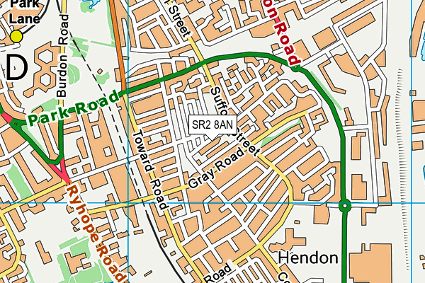 SR2 8AN map - OS VectorMap District (Ordnance Survey) SR2 8AN map - OS VectorMap District (Ordnance Survey)