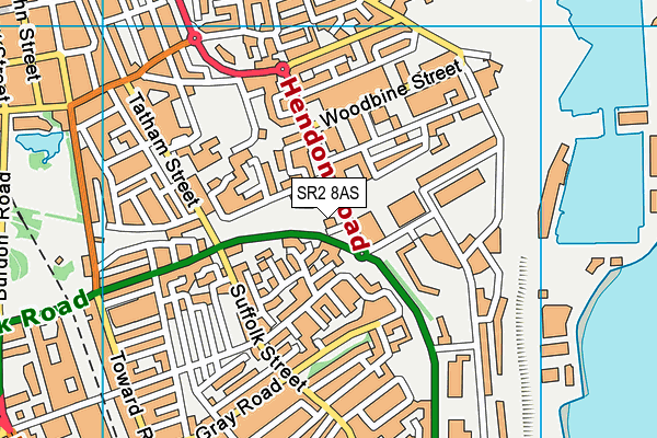SR2 8AS map - OS VectorMap District (Ordnance Survey) SR2 8AS map - OS VectorMap District (Ordnance Survey)