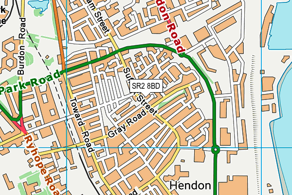 SR2 8BD map - OS VectorMap District (Ordnance Survey) SR2 8BD map - OS VectorMap District (Ordnance Survey)