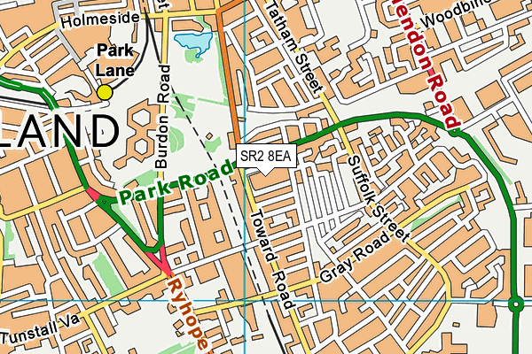 SR2 8EA map - OS VectorMap District (Ordnance Survey) SR2 8EA map - OS VectorMap District (Ordnance Survey)